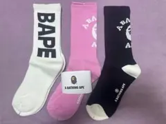 ３点セットアベイシングエイプ BAPE 靴下ソックス
