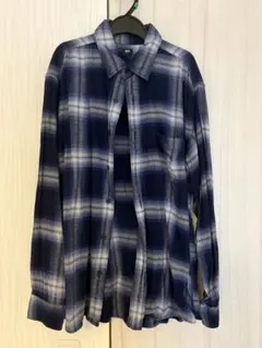 UNIQLO ユニクロ メンズ フランネル チェックシャツ★ネルシャツ Lサイズ