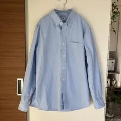 ユニクロ　UNIQLO オックスフォードシャツ ライトブルー ボタンダウン