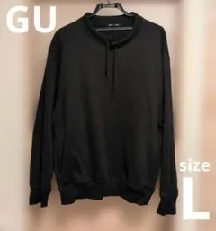 GU トレーナー　Lサイズ　ブラック　黒　裏起毛