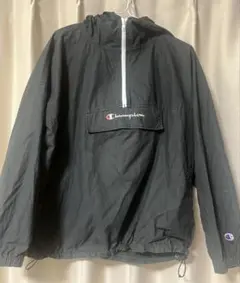 Champion ブラック ナイロンジャケット