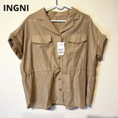 INGNI ドロスト半袖シャツ ベージュ Mのサムネイル