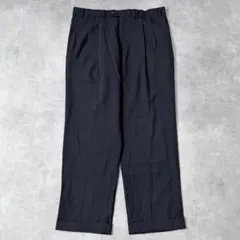 ローレン ラルフローレン W36 スラックス タックボトム 古着 黒 21563のサムネイル