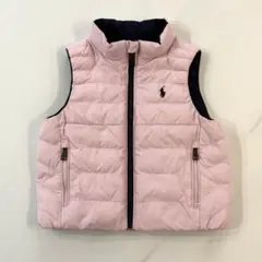 ダウンベスト ピンク ネイビー ラルフローレン