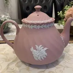 アンティークホーロー♡AUBECQ社ピンクバラ柄ホーローカフェティエール