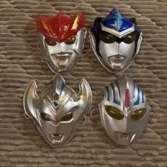 ウルトラマン お面 4枚セット タイガ オーブ ロッソブル