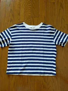 UNIQLO スラブストライプ 半袖Tシャツ Lサイズ