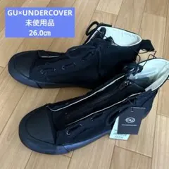 【未使用品】GU UNDERCOVER ハイカットスニーカー 黒　26.0のサムネイル