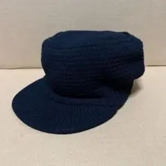 OTTOニットキャップ☆ ショートバイザービーニーキャップ☆黒☆ブラック！