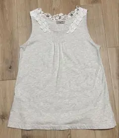 （美品）サマンサモスモス☆タンクトップ☆キナリ色
