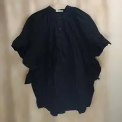 earth music&ecology ブラック 半袖トップス