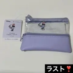 \最安値/ ミニーちゃん ダブルジッパーポーチ ミニーマウス 1個