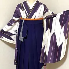二尺袖　袴 用　着物　卒業式　卒園式　パープル