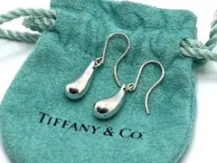 h613 美品　ティファニー　ティアドロップ　フック　ピアス　シルバー　925