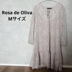 Rosa de Oliva 花柄長袖ワンピース Mサイズ