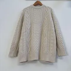 23区 ケーブルニットセーター　オフホワイト　サイズ38