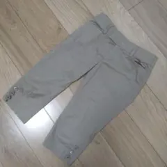 KUMIKYOKU S2レディース クロップドパンツ ブラウンベージュのサムネイル