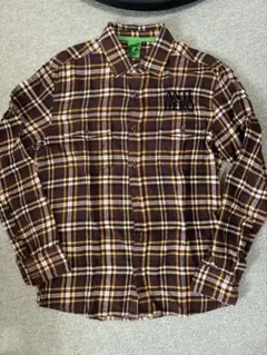 ANTIHERO チェック ネルシャツ ブラウン S