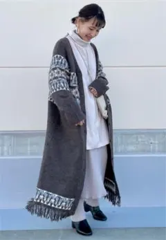 CIAOPANIC TYPY フリンジロングカーディガン