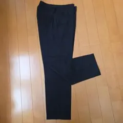 ストライプ スリムフィット スラックス 黒