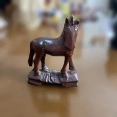 ダークブラウン 馬の置物 約20cm×20cm - メルカリ