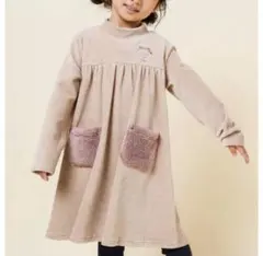 Noeil aime BeBe タートルネック ニットコール ワンピース 90