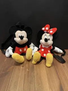 ミッキー ミニー ストラップ付きぬいぐるみ