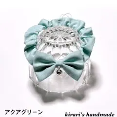 No.166 猫の首輪(アクアグリーン)サイズ調整可能