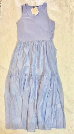 ひ*じ様 【新品】w closet 異素材切替 チュールワンピース　アシメトリー