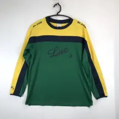 ルースイソンブラ 長袖プラクティスシャツ グリーン イエロー ネイビー Mサイズ