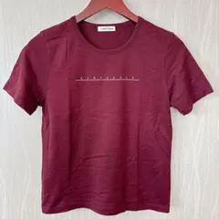 NEWYORKER【L】ニューヨーカー ロゴTシャツ ボルドー 綿100%のサムネイル