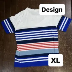 ストライプデザイン XL Tシャツ