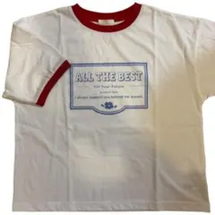 値下げ美品ehka sopo プリントリンガーTシャツ 半袖のサムネイル