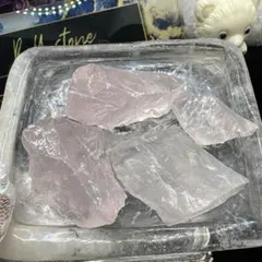 モザンビーク産ローズクォーツ原石4点セットNo.898