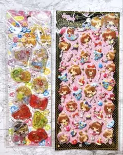 平成レトロ 当時物 人物 シール 未開封品 2点セット