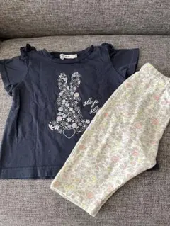 SLAP SLIP うさぎ刺繍 Tシャツ＆花柄レギンス80cmのサムネイル