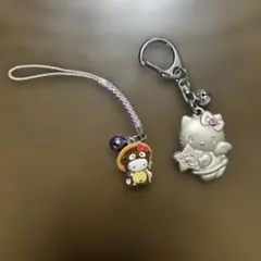 キティちゃん ストラップ 2個セット ハローキティ キティ たぬき さそり