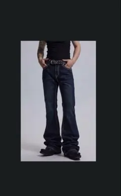 y2k archive flare denim ブーツカット black - メルカリ