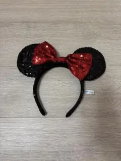 ミニーマウス スパンコール　カチューシャ