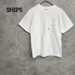 SHIPS シップス　マイクロ　ロゴ　ポケット　Tシャツ　Mのサムネイル