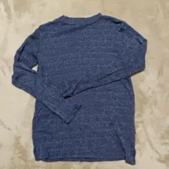 any FAM ネイビー ラメ入り 長袖ニット