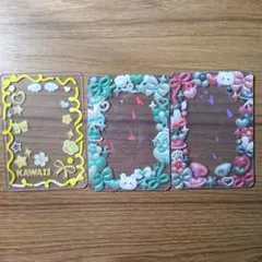 トレカケースデコ赤＆黄色＆緑