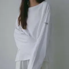 ETRE TOKYO エトレトウキョウ　カットオフカフスロンTee ホワイト