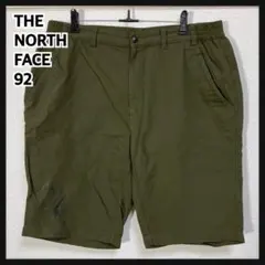 ノースフェイス】ハーフパンツ　カーキー　ワンポイントエンブレムタグレザータグ１R