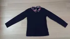 ネイビー襟付きロンTシャツ