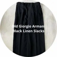 Old Giorgio Armani Black Linen Slacksのサムネイル