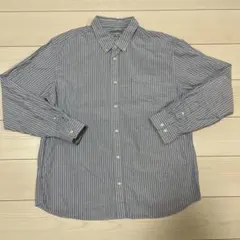 Eddie Bauer ストライプ 長袖シャツ XL