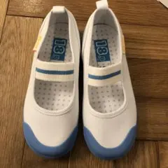 新品　ムーンスター　キャロット　18.0cm ホワイト/ブルー 上履き