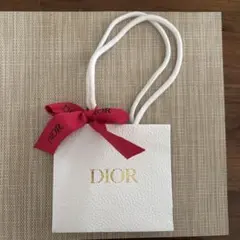 Dior ギフト用ショップ袋 小型 ホワイト リボン付き