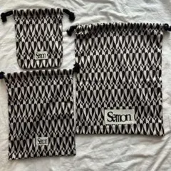 Semon 巾着袋 3点セット ミラー　セモンアパートメント
